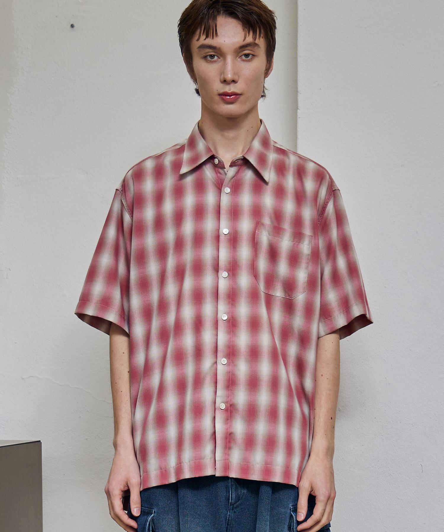 Vault Elnido Half Sleeve Shirt (Pink Ombre Check) Pink Ombre Check/3