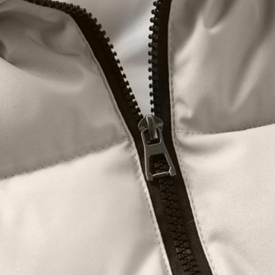 Unisex Cotton Waistcoat Hooded Stand Collar Drawstring Sleeveless Zipper Placket Vest Coat with Pockets Solid Color Thickened Warm Vest Jacket