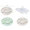 6-Compartment Food Storage Tray Fruit Snack Plate Appetizer Serving Platter