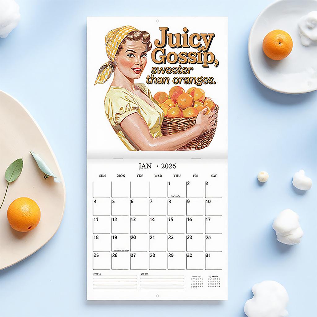 Sarcastic Housewives Wall Calendar – Humorous Monthly Planner For Kitchen Or Home Wall