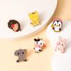 Cute Cartoon Animal Collection Enamel Brooches Penguins Elephants Tigers Cows Rabbits Pins For Clothes Jewelry Decoration