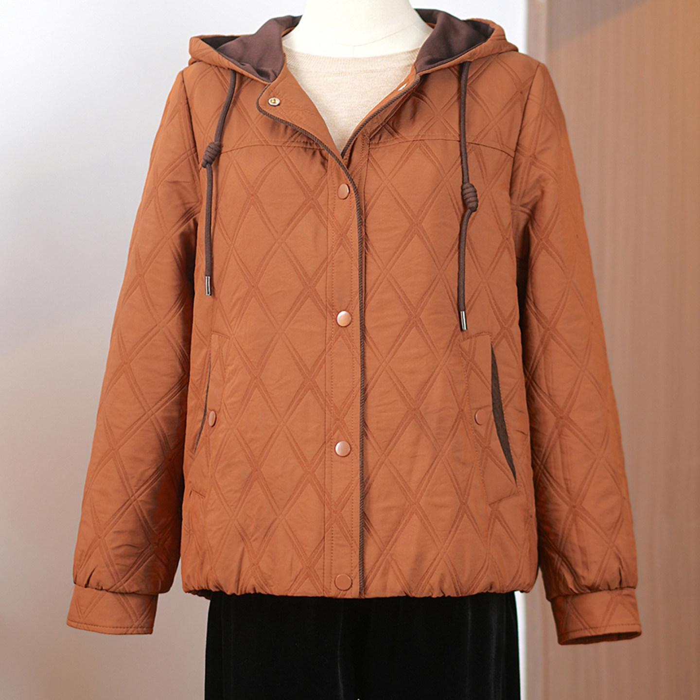 

Spring Hooded Jacket - Casual Fit for Young, Middle-aged, and Elderly Moms 2026 L (95-105 Jin)