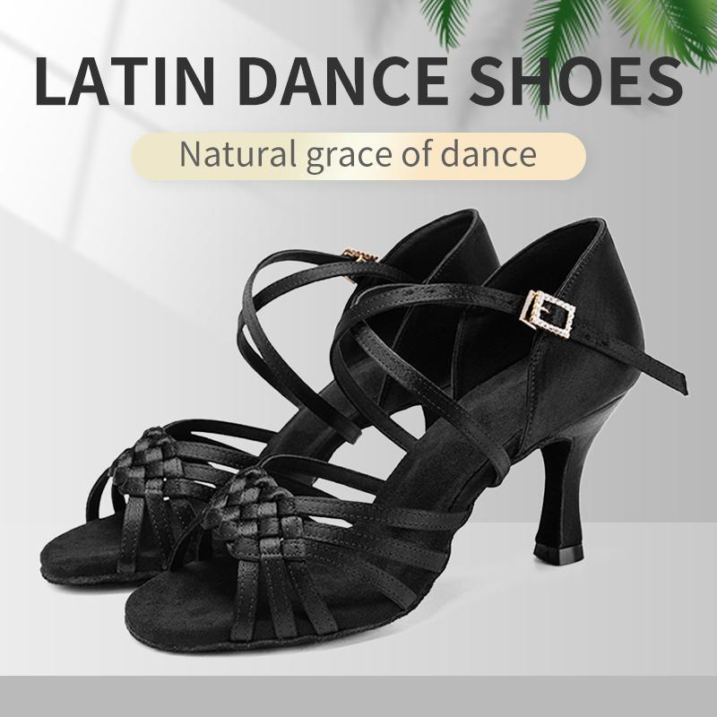 

Женская обувь для бальных танцев на высоком каблуке 7,5 см, обувь для латинских танцев, обувь для сальсы и вечеринок