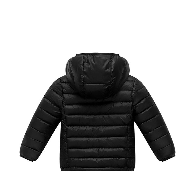 2025 Winter Kids' Down Cotton Jacket - Boys & Girls Solid Color Lightweight Coat for Autumn & Winter
