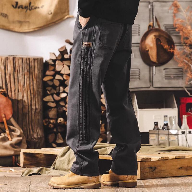 Мужские американские ретро свободные прямые повседневные брюки 2XL