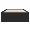 Bed Frame Black 75x190 cm Particleboard