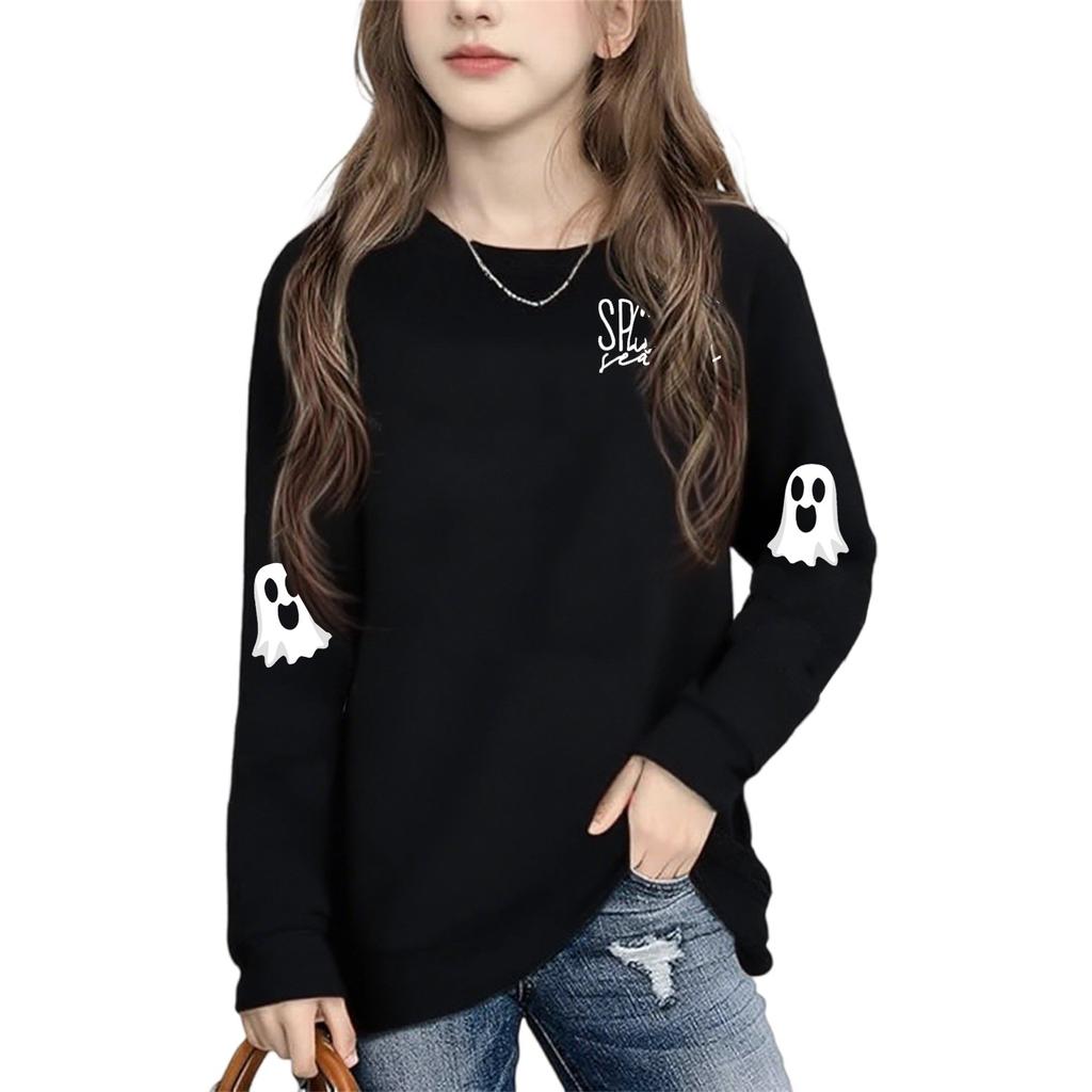 Boys Girls Child Fashion Daily Versatile Casual Crewneck Sweatshirts Daily Long Sleeve Patchwork Top Sweatshirts