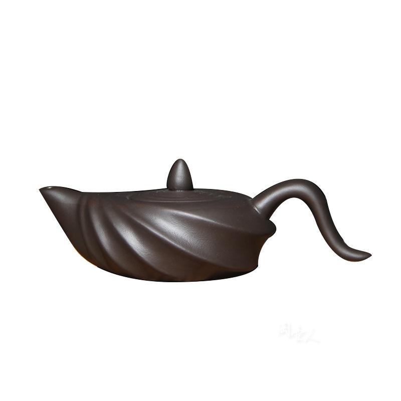 Purple sand teapot characteristic kung fu tea set Zhu mud small pot conch pot household tea maker