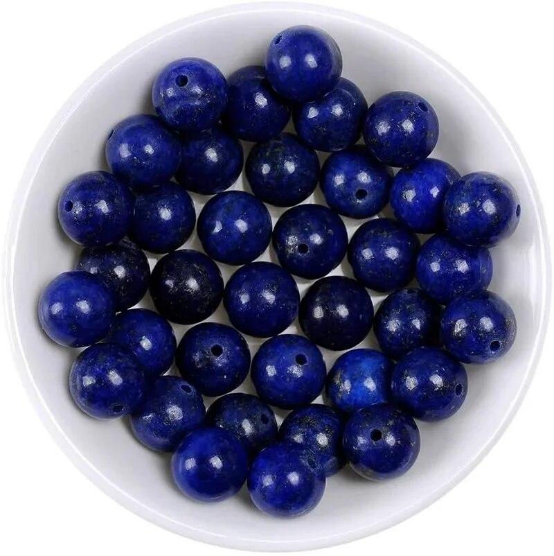 4/6/8/10 Mm Natural Stone Beads Blue Lapis Lazuli Loose Bead Diy Jewelry