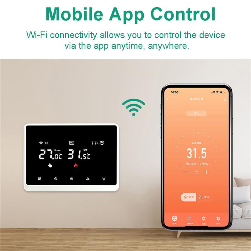 Tuya Wifi Wireless Thermostat Battery Heating Thermostat For Electric & Water & Gas Floor Boiler Temperature Controller Alexa