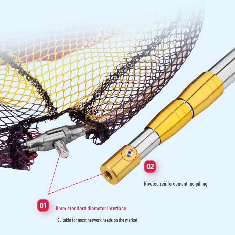 Telescopic Stainless Steel Pond Skimmer Net Set