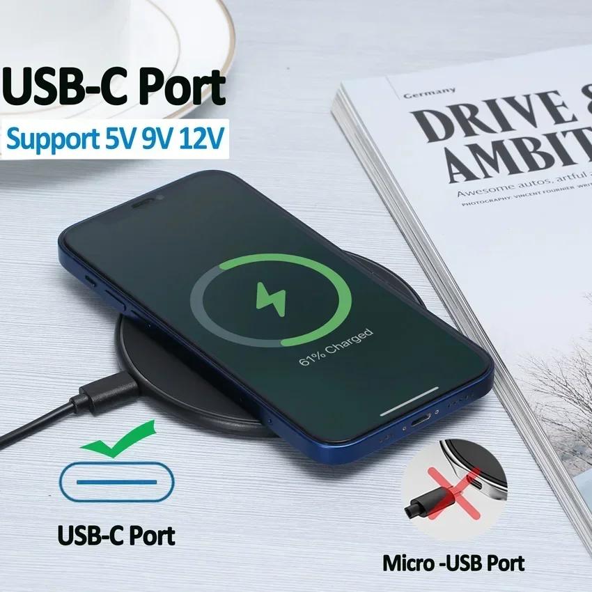 300W Fast Wireless Charger Pad For iPhone 16 15 14 13 12 X Pro XS Max Samsung Xiaomi  Phone Wireless Charging Dock Station