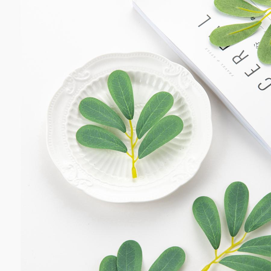 40/80pcs Artificial Flowers Silk Peanut Leaves Fake Plants Diy Candy Box Wedding Festival Wreath Accessories Home Room Decoratio