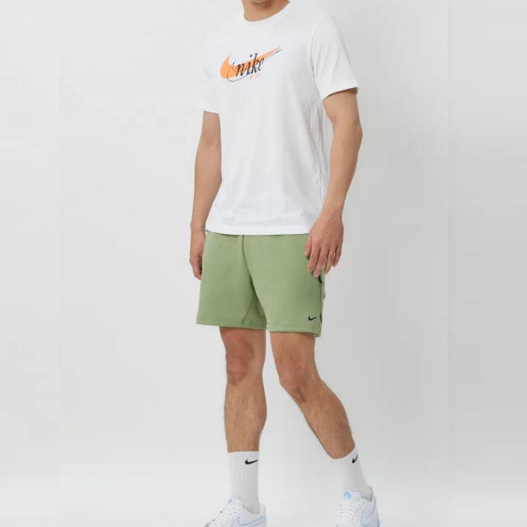 Nike Logo Print Casual Round Neck Short Sleeve T-Shirt Men Tops White FD0125-100