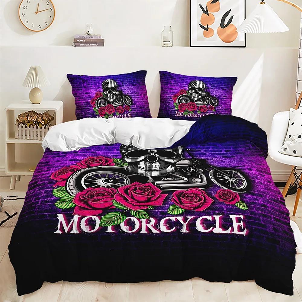 

Comforter Brow Skull Skeleton Bedding Set Halloween Decor Queen Sizeluxurysoft Beddingcomforter rose Death Skull Comforter (quilt)-EU Single(135*200cm)3pcs