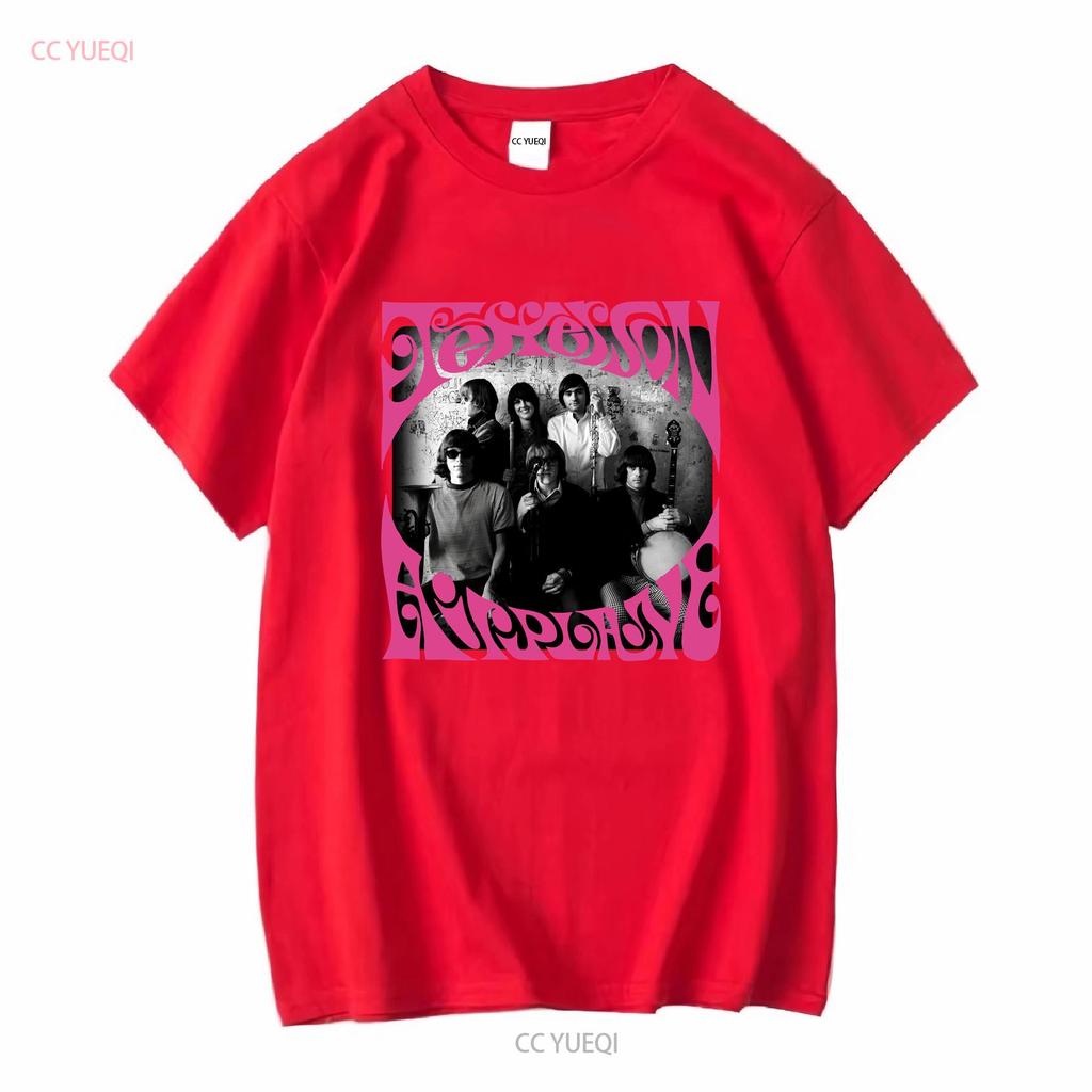 Jefferson Airplane Style Rock Men T shirt Black All Sizes RE615 vintage Washed homme Stretched Breathable designer clothes