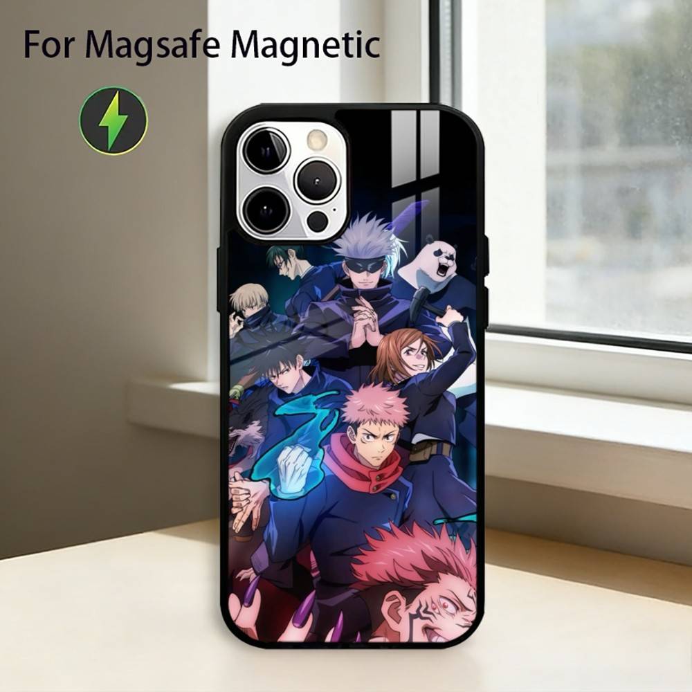 J-Jujutsu Kaisen Anime Phone Case For iPhone17,16,15,14,13,12,11 Plus,Pro Magnetic For Magsafe Wireless Charging