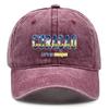 Snapback Baseball Cap With "CURACAO" "LETS'S GO CURACAO" Flag Printed , Adjustable Baseball Hat Retro Sporting Vintage Casual Dad Hat
