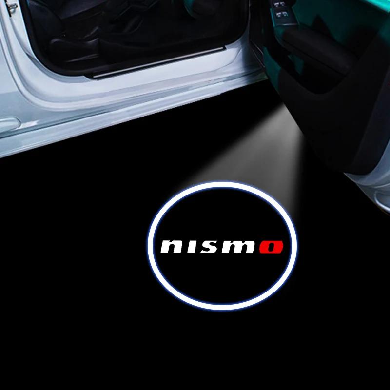 2PCS Car Door Emblem LED Light Welcome Lamp Wireless Laser Projector For Nismo Nissan Juke Tiida Teana GTR 350Z 370Z 240SX ZFHIJ1