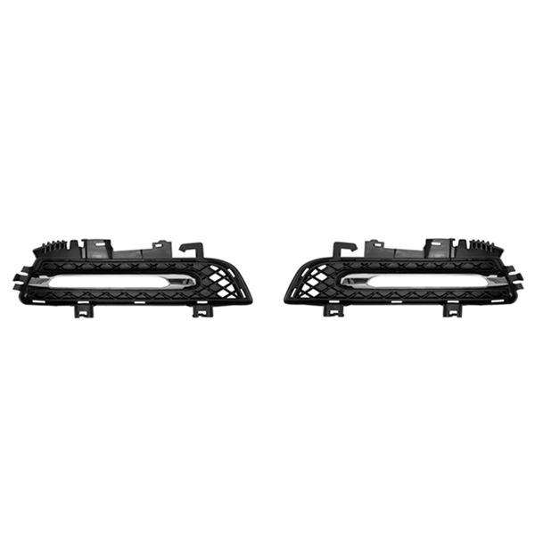 Pair of Fog Light Grille Covers for Mercedes-Benz C-Class