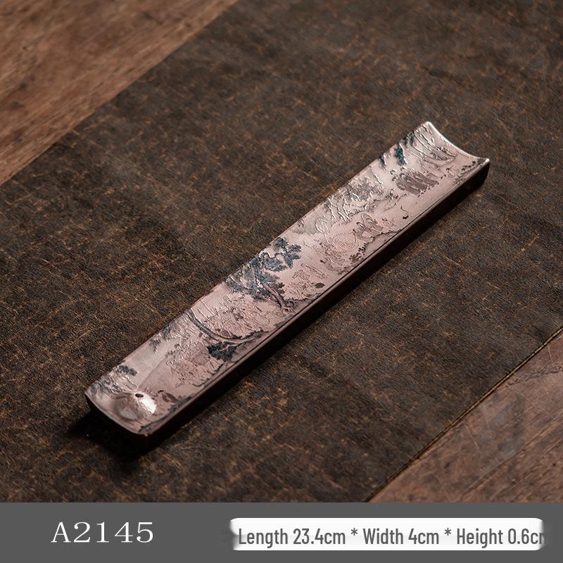 Guochao River & Mountain Ceramic Incense Holder - Retro Incense Stick Tray for Indoor Use