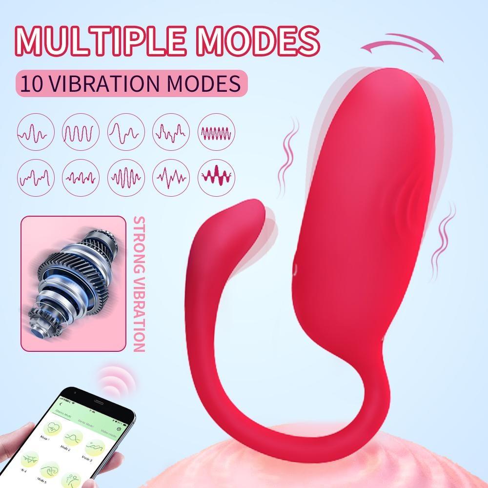 Sexspielzeug für Erwachsene, Vibrator mit APP-Fernbedienung, tragbarer Höschen-Ei-Vibrator für Frauen, G-Punkt-Klitorisstimulator, vibrierender Höschen mit 10 Vibrationen