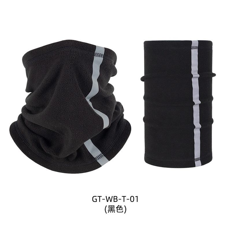 

Winter Multifunctional Fleece Neck Gaiter Outdoor Windproof Reflective Strip Polar Fleece Face Mask Bandana One Size& 8Y чёрный