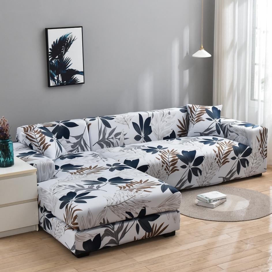 Copridivano elasticizzato impermeabile stampato elasticizzato Copridivano elastico alto Copridivano chaise longue a forma di L Copridivano per soggiorno