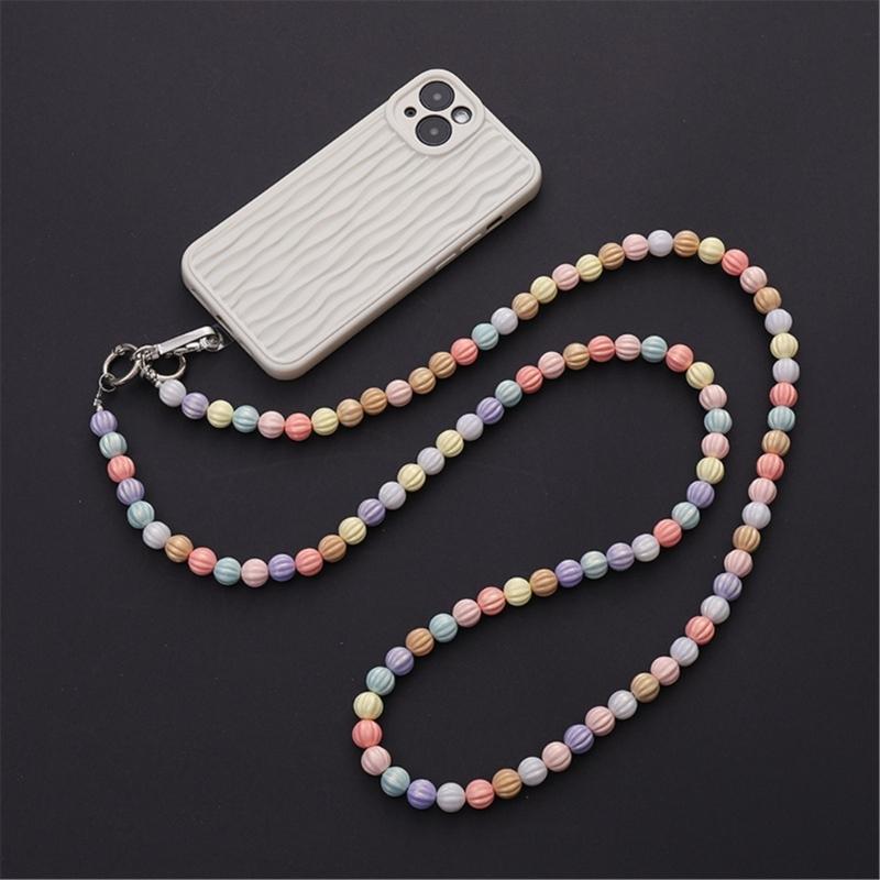 Phone Lanyard, Universal Bead Chain Neck Straps for Phone Case Crossbody Phone Lanyards with Patches for Most Phone