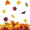 HOWAF 3 Pieces Thanksgiving Fall Leaf Tablecovers, Happy Thanksgiving Day Maple Leave Tablecloths, Autumn Themed Plastic Table Cloth for Thanksgiving