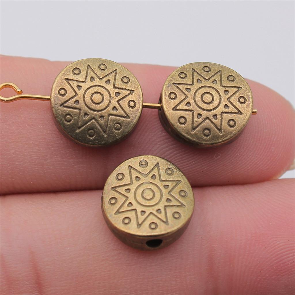 Geometric Small-Hole Spacer Beads Mini Antique Bronze Zinc Alloy Jewelry Making Fix Bead Position Style Bead Spacers