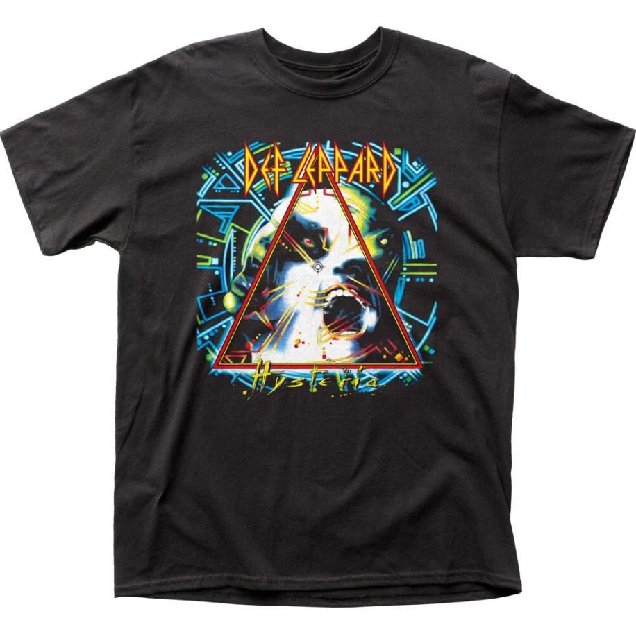 Def Leppard T-Shirt Men’s Classic Rock Band Tee Black S–4XL Unisex T-Shirt XXXL