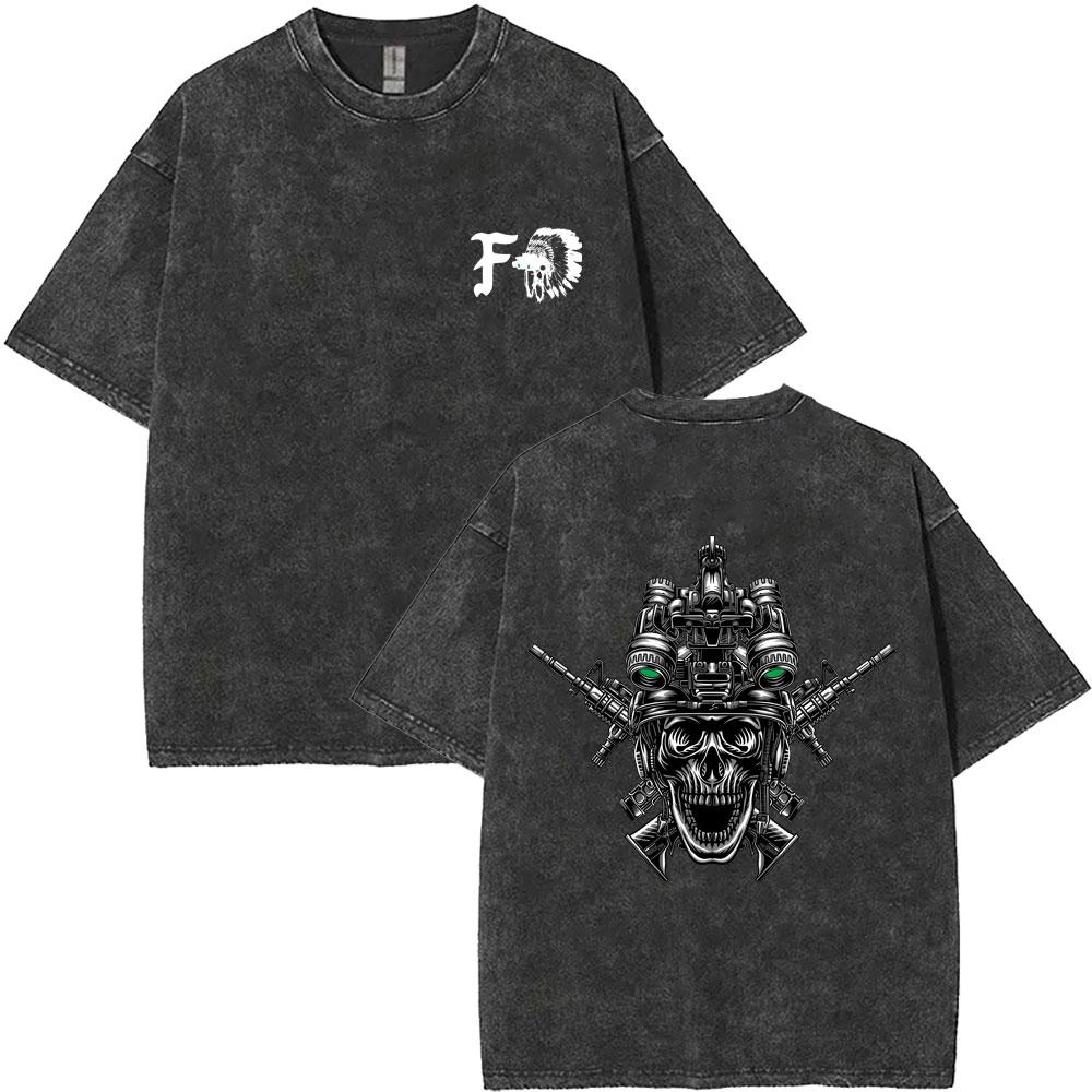 Forward Observations Group Vintage Washed Tshirt Men Women Fashion Oversized Short Sleeve Male Casual High Quality Cotton Tees