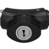 Black Bicycle Ring Lock Zinc Alloy Bicycle Security Lock Durable Bike Cable Lock  Outdoor Use