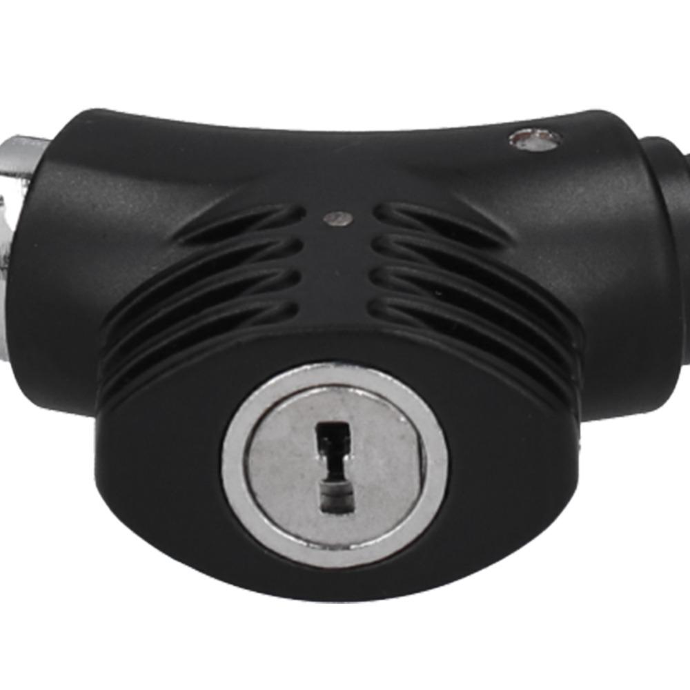 Black Bicycle Ring Lock Zinc Alloy Bicycle Security Lock Durable Bike Cable Lock  Outdoor Use