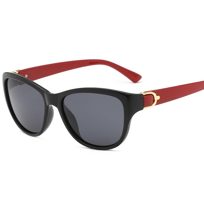 Women's Trendy Round Metal Mixed Polarized Retro Sunglasses 8629
