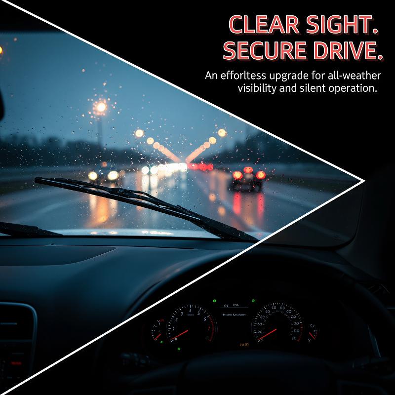1/2 Pcs Universal Car Windshield Wiper Arm Booster Enhanced Pressure Quiet Operation For Most Cars Rainy Weather Driving