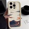Sunset Peak Personalized phone case iphone16pro For iPhone 16 15 Pro Max 16E 14 13 12 11 16Plus Silicone Soft Shell