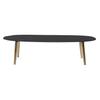 Table Basse - Moderne - Noir Doré - Aluminium - 122 Cm - Design Contemporain