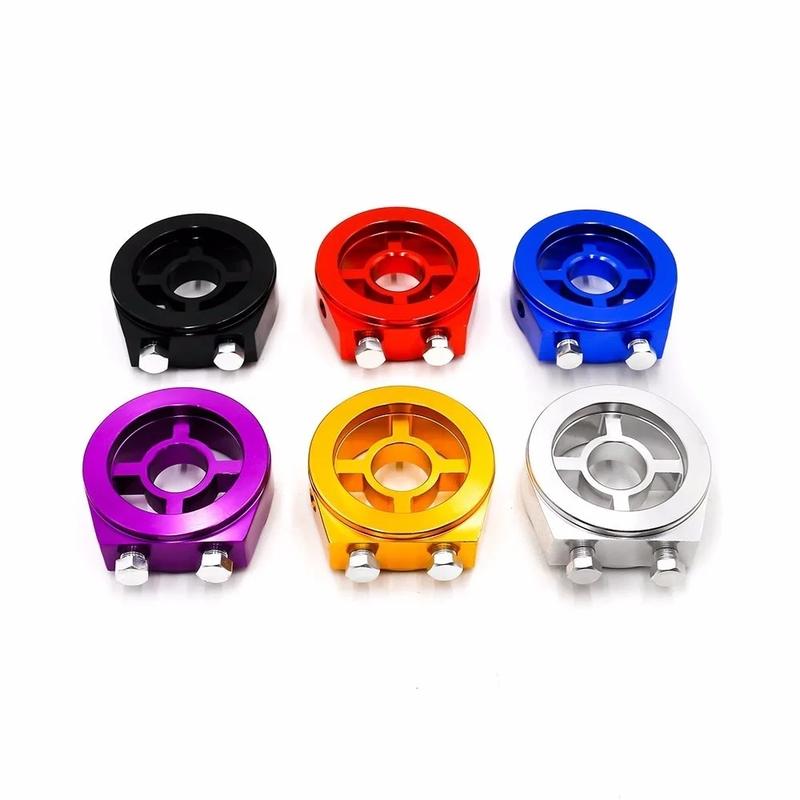 Universal Oil Filter Cooler Sandwich Plate Adapter 1/8 NPT Oil Press Temp Sensor Adapter With Connectors M20*1.5 3/4 NPT