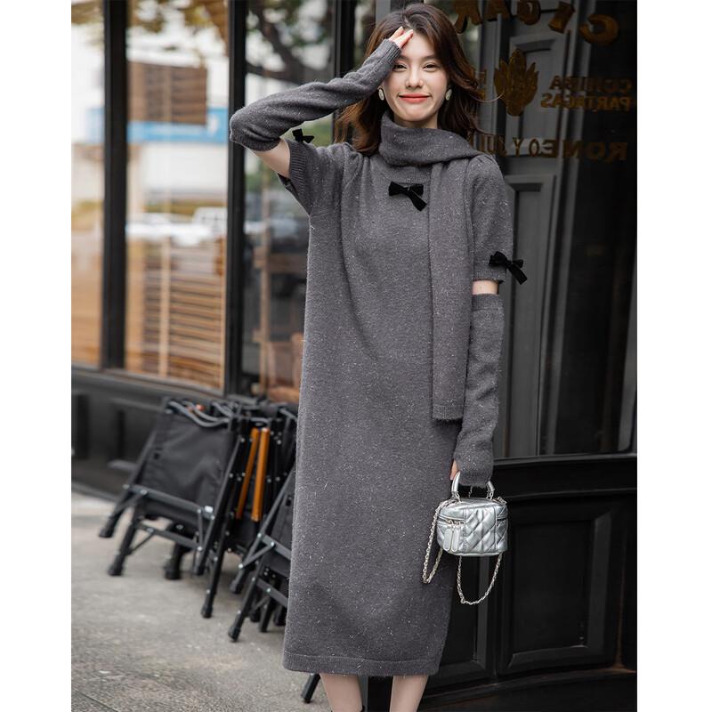 

Mocana Women s Long Sleeve Soft Knit Midi Dress One Size