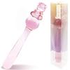 Merci Crystal Gem Honey Long Dildo Heart Bear Cute Vagina Training Beginner Slim Glass Made Smooth Insertion Feeling