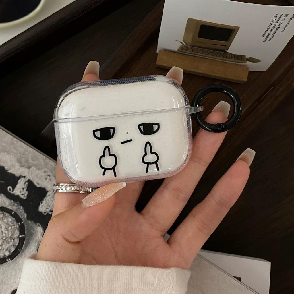 Applicable Airpodspro1 Apple earphone case spoof expression earphone case 1/1/1/pro soft case transparent