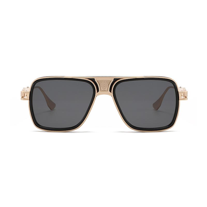 European and American metal frame sunglasses male personality outdoor driving sunscreen UV protection sunglasses tide