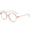 Retro Round Anti Blue Light Glasses, Flat Lenses, Transparent Lenses, Fashionable Glasses, Eye Protection Glasses Frame