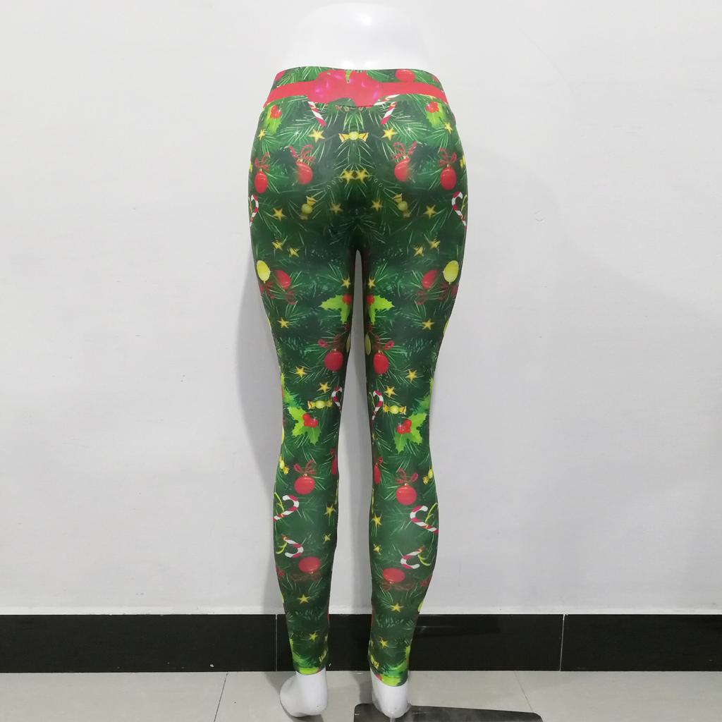 Christmas Digital Printing Sports Yoga Leggings Women's Pants