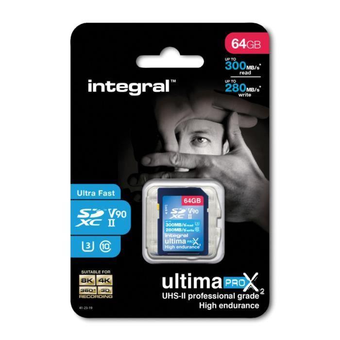 Integral 64gb sdxc cl10 uhs2 u