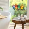 Colorful Birds Lined Up in The Living Room for Home Decoration and Wall Beautification Stickers