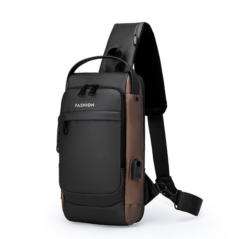 Bandolera de Pecho Antirrobo de Gran Capacidad para Hombre con Cierre de Contraseña - Bolso de Hombro Multifunción para Motocicletas o Uso Casual