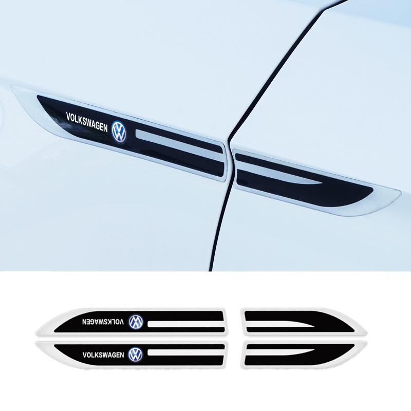 Hub Caps New 2pcs Epoxy Sticker Car Fender Side Wing Emblem Badge Sticker For VW Volkswagen Polo Jetta Golf Passat Tiguan Touran QK7
